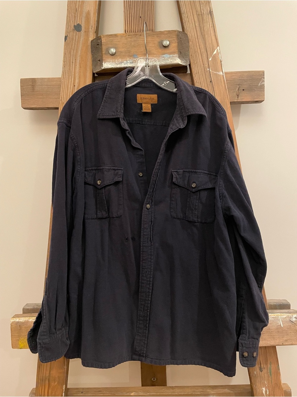 St. John's Bay Men's Dark Navy Button-Up Shirt Jacket
